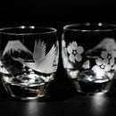 [EDO KIRIKO] แก้วสาเก "MT. FUJI" และ "CRANE" "CHERRY BLOSSOM" | ตาราง