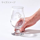 [EDO KIRIKO] "MT. FUJI" AND "CRANE" "CHERRY BLOSSOM" BEER GLASS PAIR | TABLEAU
