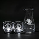 [江戶切子] MT.富士與鶴清酒三件套 |畫面