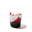 [EDO GLASS] RED FUJI "MT. FUJI" AND SAKURA FREE CUP | TABLEAU