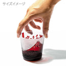 [EDO GLASS] RED FUJI "MT. FUJI" AND SAKURA FREE CUP | TABLEAU