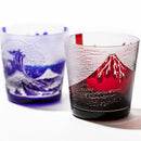 [EDO GLASS] RED FUJI "MT. FUJI" AND SAKURA FREE CUP | TABLEAU