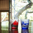 [EDO GLASS] RED FUJI "MT. FUJI" AND SAKURA FREE CUP | TABLEAU