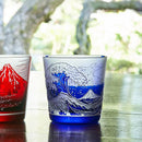 [EDO GLASS] RED FUJI "MT. FUJI" AND SAKURA FREE CUP | TABLEAU