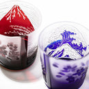 [EDO GLASS] RED FUJI "MT. FUJI" AND SAKURA FREE CUP | TABLEAU