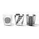 [EDO GLASS] KOMON "KANOKO" "TRIPLE LINE CHECK" "ALLOCATION" FREE CUP BLACK | TABLEAU