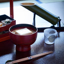 [에도 유리] KOMON "KANOKO" "삼중 라인 체크" "할당" 프리 컵 블랙 | 타블로