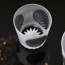 [에도 유리] KOMON "KANOKO" "삼중 라인 체크" "할당" 프리 컵 블랙 | 타블로