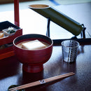 [에도 유리] KOMON "KANOKO" "삼중 라인 체크" "할당" 프리 컵 블랙 | 타블로