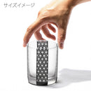 [EDO GLASS] KOMON "KANOKO" "ALLOCATION" "HEMP LEAF" "SPOTTED" "SHIPPO" "BAMBOO" แก้ว OLD-FASHIONED BLACK | ตาราง