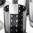 [EDO GLASS] KOMON "KANOKO" "ALLOCATION" "HEMP LEAF" "SPOTTED" "SHIPPO" "BAMBOO" แก้ว OLD-FASHIONED BLACK | ตาราง