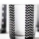 [EDO GLASS] KOMON "KANOKO" "ALLOCATION" "HEMP LEAF" "SPOTTED" "SHIPPO" "BAMBOO" แก้ว OLD-FASHIONED BLACK | ตาราง