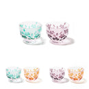[CHOUKOKU GLASSES (CARVING) YUME GLASS] SAKURA SAKE CUP PAIR (CAPACITY 80ML) | TABLEAU