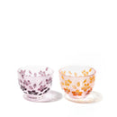 [CHOUKOKU GLASSES (CARVING) YUME GLASS] SAKURA SAKE CUP PAIR (CAPACITY 80ML) | TABLEAU