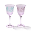 [CHOUKOKU GLASSES (CARVING) YUME GLASS] SAKURA WINE GLASS PAIR | TABLEAU