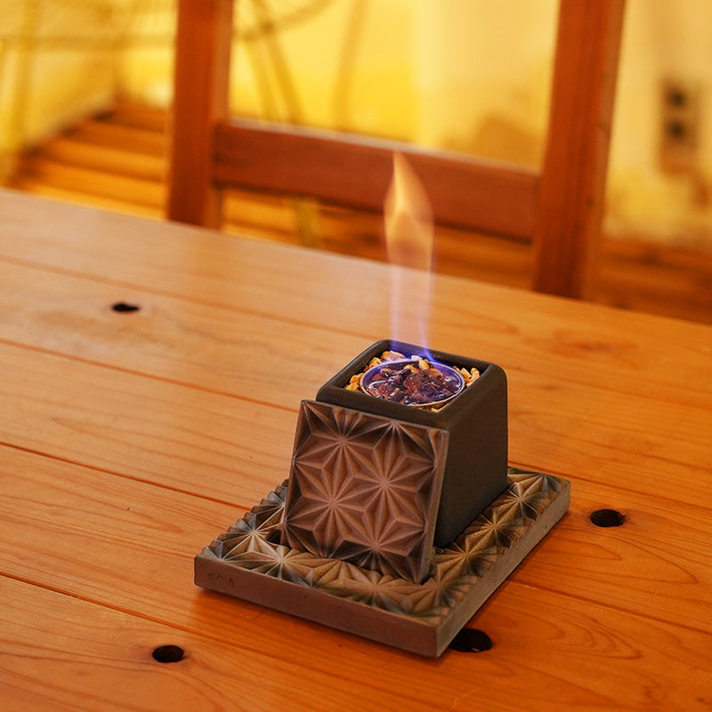 [FIRE PIT STAND] TOUGA TABLETOP FIRE PIT | KIKUMA KAWARA (TILE) | MONOZKU