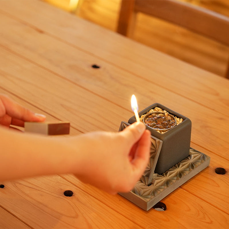 [FIRE PIT STAND] TOUGA TABLETOP FIRE PIT | KIKUMA KAWARA (TILE) | MONOZKU