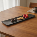 [PLATE] JINDAI AKITA CEDAR RECTANGULAR PLATE – URUSHI LACQUER FINISH | WOODWORK | KOBO MOKU｜使用イメージ（演出・料理盛付）※手作りのため色・風合いは一点ごとに異なります