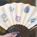 [HAND FAN] DECORATIVE FAN ITOME YUZEN SET MARU | UNKINDO FUKATSU HAND FAN | EDO FOLDING FANS