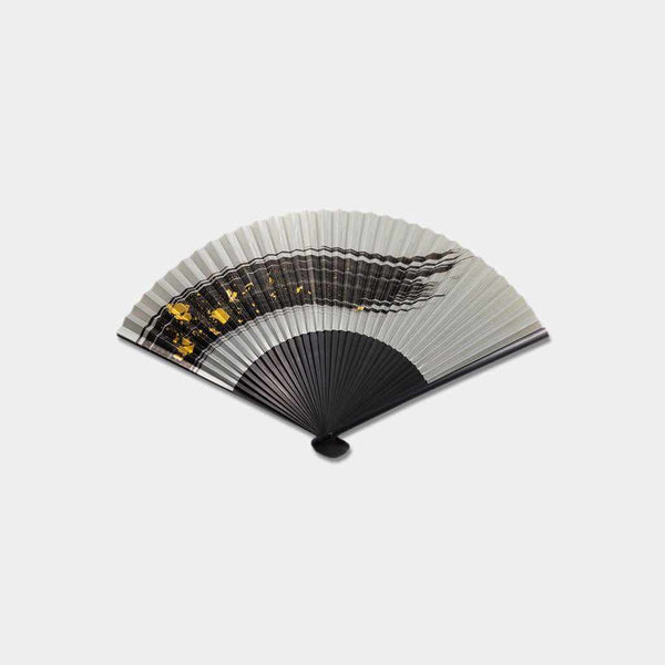 [พัดลมมือ] Folding Fan Fan Sumimi Brush Eyes (Silver) Hakemegin (UNISEX) | Kanazawa Gold Leaf