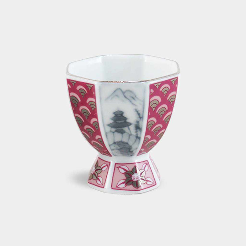[Sake Cup] Oboro Cup Beni | Hayashikuro Kiln | สินค้า Imari-Arita เก่า