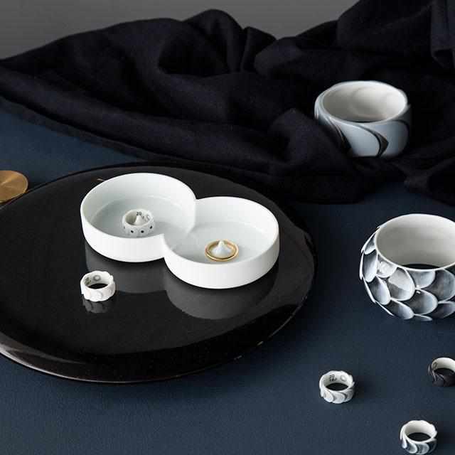 [อุปกรณ์เสริม] Saskia Diez Jewelry Box Double (White Matte) | 2016/ | Imari-Arita Wares