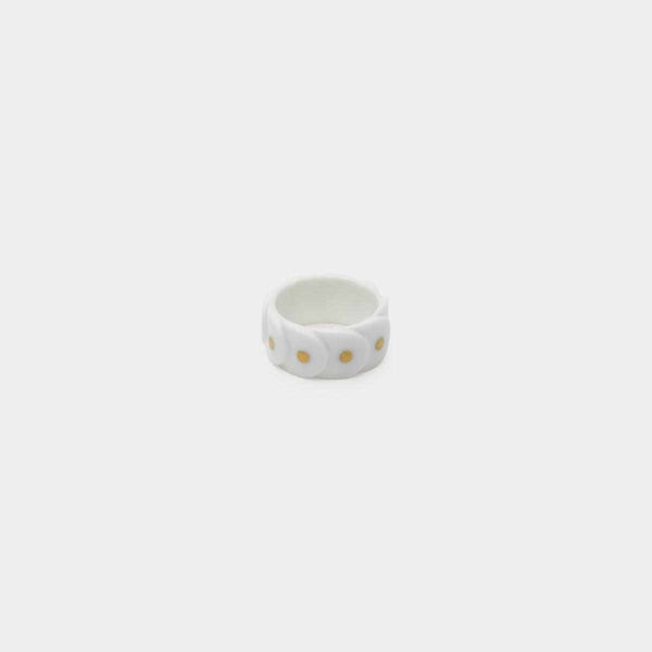 [อุปกรณ์เสริม] Saskia Diez Drake Ring No.1 (DOT สีขาว-ทอง) | 2016/ | Imari-Arita Wares
