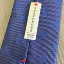 [TIE] ORIGINAL LOGO LIGHT NAVY BLUE | JAPANESE SILK | SHAKUNONE (WITH GIFT PAPER BAG)