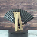 [HAND FAN] HAKUZU MILKY WAY BLACK BAMBOO 7 SUN | KYOTO FOLDING FANS| YASUTO YONEHARA