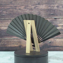 [HAND FAN] HAKUZU SPIRIT BLACK BAMBOO 7 SUN | KYOTO FOLDING FANS| YASUTO YONEHARA