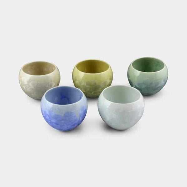 [Mug (Cup)] Flower Tea Bowl (5-Piece Set) | เคียวโตะ-คิโยมิสึวาเรส
