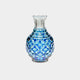 [SAKE BOTTLE] DOUBLE-COVERED TOKKURI (GREEN-LAPIS LAZULI) IN A PAULOWNIA BOX | SATUMA VIDRO | SATSUMA CUT GLASS