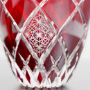 [SAKE GLASS] GUINOMI KIKU YARAI (RED) | KIRIKO