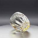 [SAKE CUP] SAKE CUP SUNFLOWER BY SATOSHI NABETANI MASTER OF TRADITIONAL CRAFTS | EDO KIRIKO | KAGAMI CRYSTAL