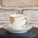 [MUG (CUP)] OKURA ART CHINA GOLDEN ROSE CUP & SAUCER | CERAMICS