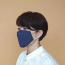 [Facemask] Kinumask Square（unisex）E |京都Yuzen染色