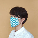 [Facemask] Kinumask Square（unisex）f |京都Yuzen染色