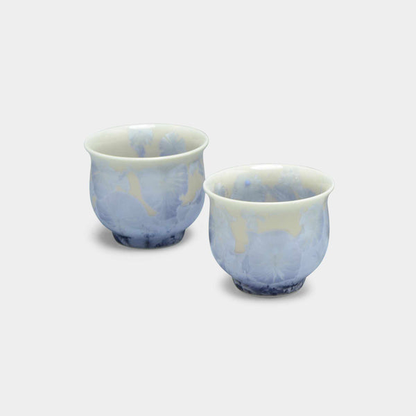 [Sake Cup] ดอกไม้คริสตัล (Ginfuji) Guinomi (1 ชิ้น) | Kyoto-Kiyomizu Wares
