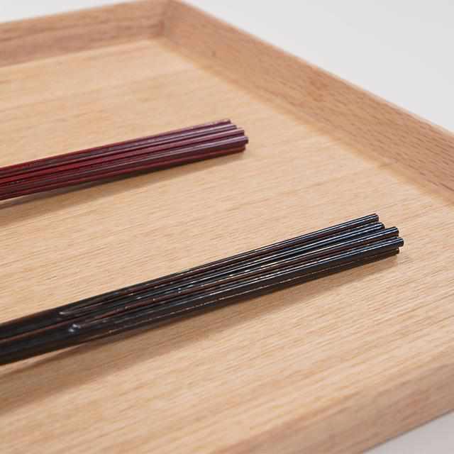 [Chopsticks] ทันสมัย ​​Hanataba Urushi Black | Hashikura Matsukan | Wakasa Lacquerware