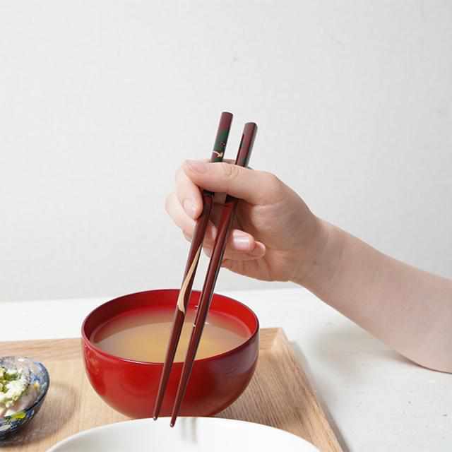 [Chopsticks] Rinpa X Wajima Lacquer Chopsticks Pine | Hashikura Matsukan | Wakasa Lacquerware