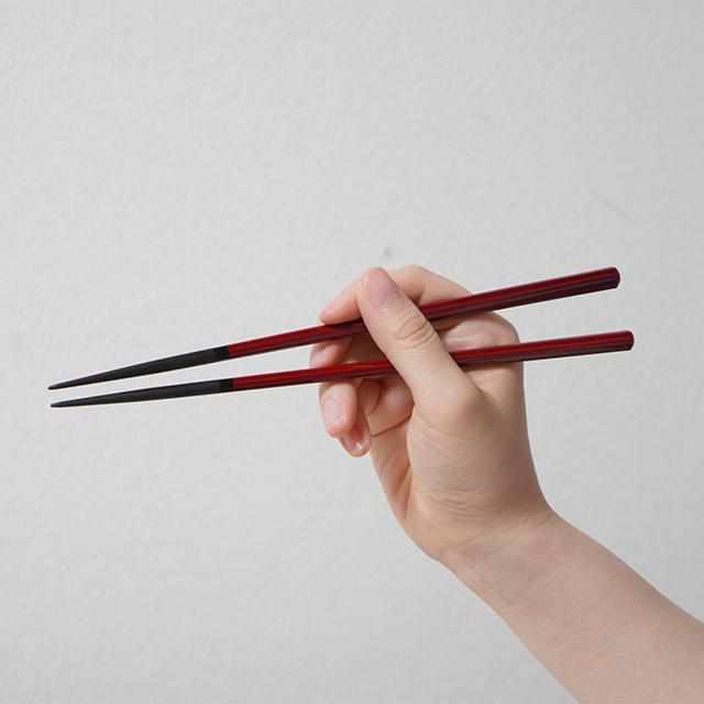 [Chopsticks] Lacquer หกเหลี่ยม 21.5 ซม. | Hashikura Matsukan | Wakasa Lacquerware