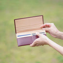 [WALLET / BAG] WALLET (NO COINS) (GRAPE) | LEATHER WORK | SATORI