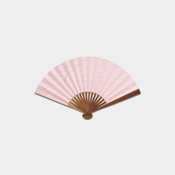 [แฟนมือ] เชอร์รี่ดอกพีช Karaki Bamboo 195 | Fankindo Fukatsu Hand Fan | เอโดะพับพัดลม