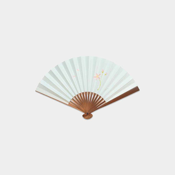 [Fan Hand Fan] Cherry Blossom Blue Karaki Bamboo 195 | Fankindo Fukatsu Hand Fan | เอโดะพับพัดลม