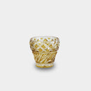 [GLASS] FREE CUP (YELLOW) IN A PAULOWNIA BOX | SATUMA VIDRO | SATSUMA CUT GLASS