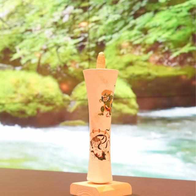 [Candle] Ikari Type 100 Momme Wind God Thunder God (สีขาว) | เทียนญี่ปุ่น