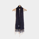 [SCARF] HAND-DYED STOLE WITH NATURAL INDIGO (7 TIMES DYED) | INDIGO DYEING| INDIGO KESENNUMA