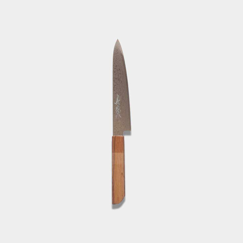 [키친 (셰프) Knife] 코발트 스테인리스, 69층다마스쿠스 페티 나이프 150Mm Oak Octa각형 패턴-Kakishibu Finish - | Sakai Forged Blades