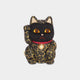 [Beconing（Lucky）Cat] Maneki Neko Kinsho Black（S）|江戶藝術娃娃| kakinuma娃娃