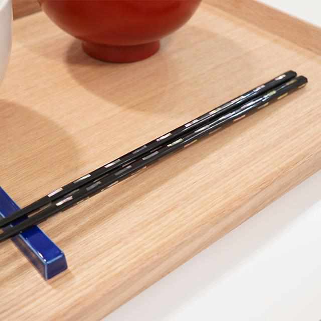 [Chopsticks] หอย Kiriko ในกล่อง Paulownia 23.0 ซม. | Hashikura Matsukan | Wakasa Lacquerware